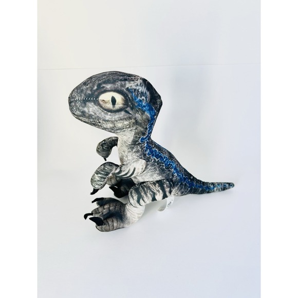 Universal‎ Studios Jurassic World Blue Baby Raptor Stuffed 8" Plush Toy - Picture 4 of 9